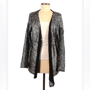 Alberto Makali draped metallic open cardigan Sweater Wrap 18275